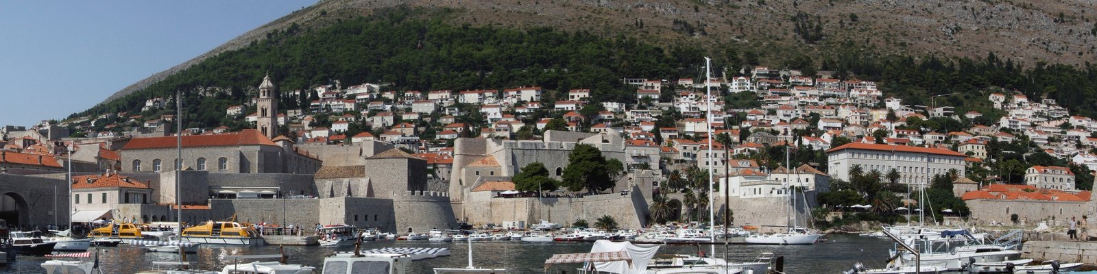 Dubrovnik old town panoramic view with Adriatic Sea