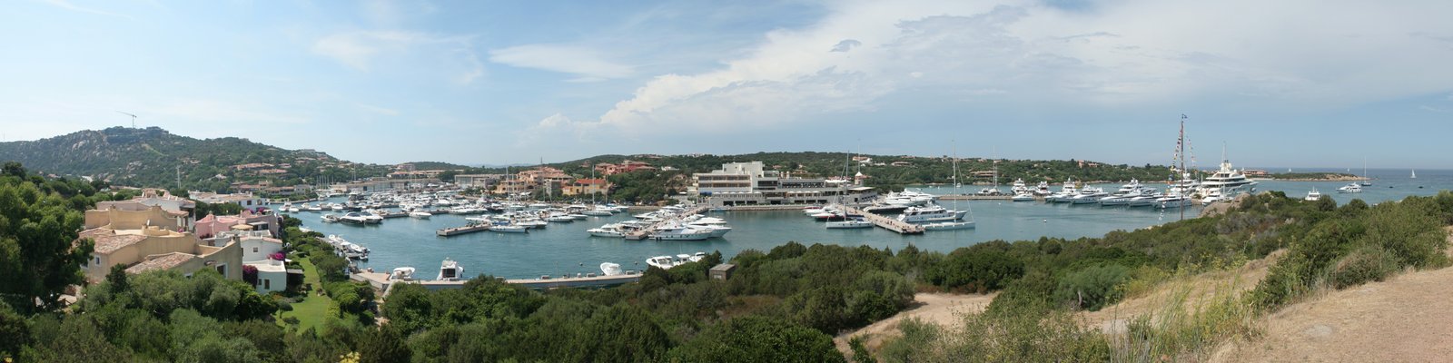 Sardinia Costa Smeralda turquoise water panoramic view