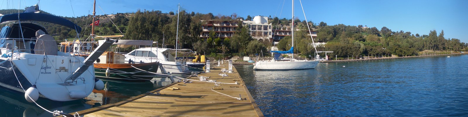 Turkish Turquoise Coast panoramic marina view