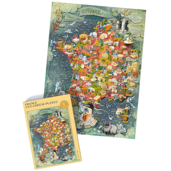 1000 Piece Puzzle - France Cheese - France - Onshore Cellars