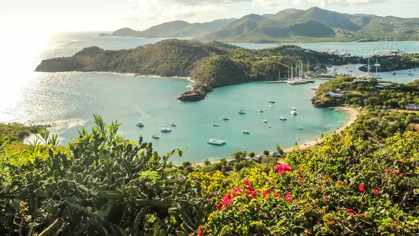 View over English Harbour, Antigua, from Shirley Heights